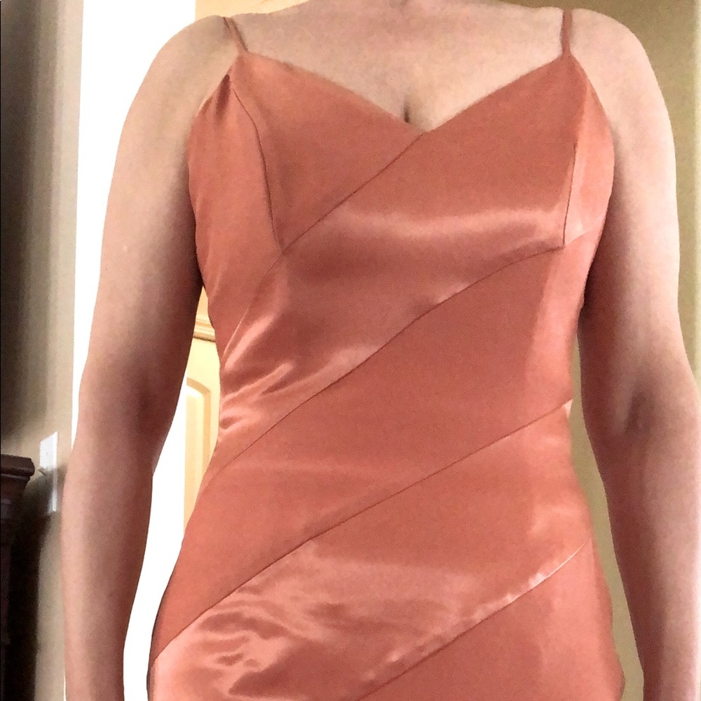 Long orange dress
